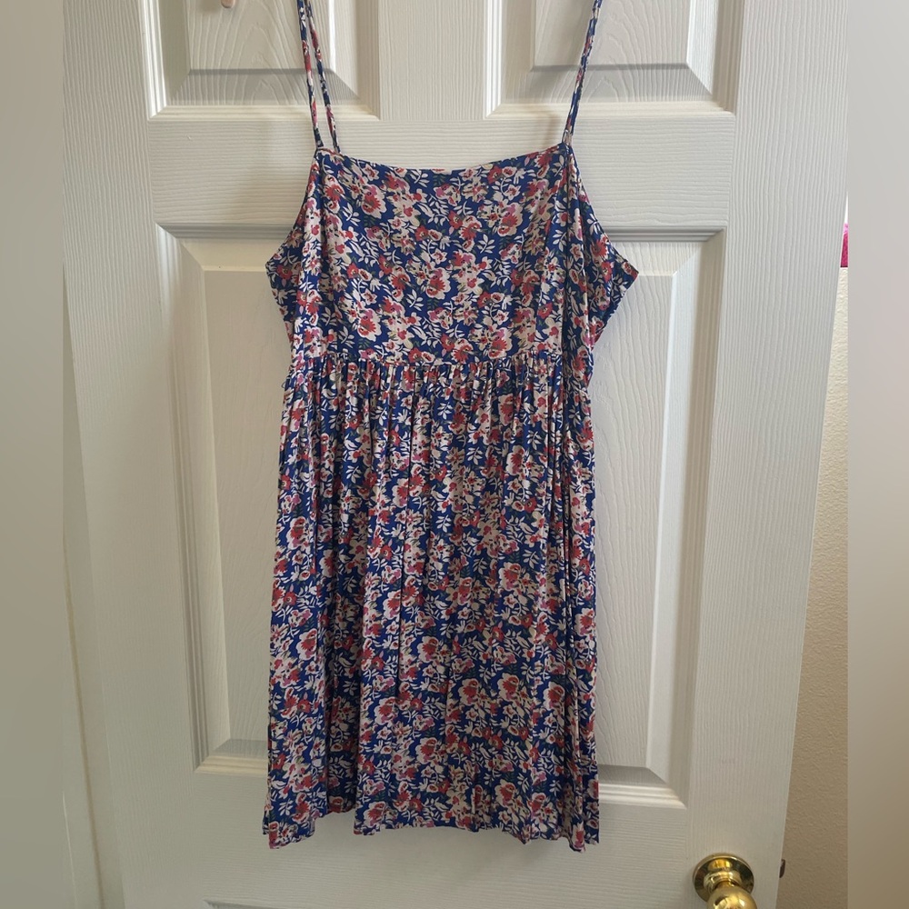 Natural Life Smocked Mini Floral Dress